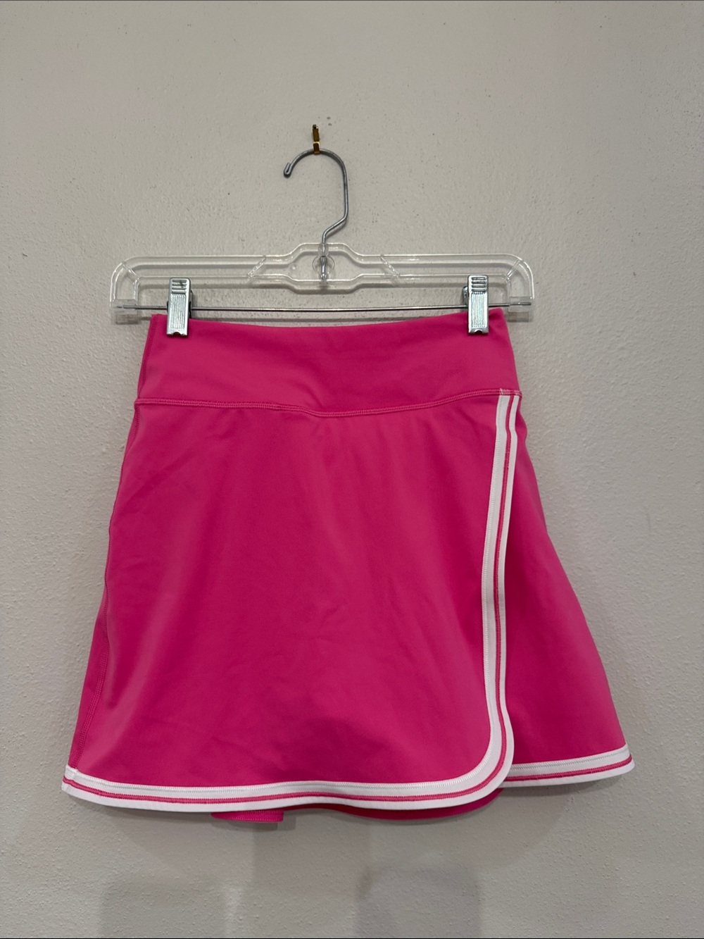 Athleta Pink Tennis Skirt with White Trim